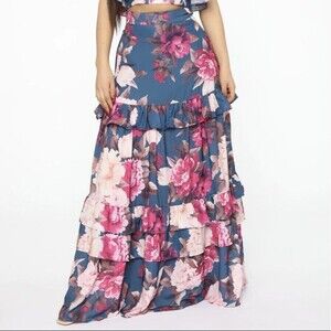 New Fashion Nova Women's Skirts Floral Maxi Size Large